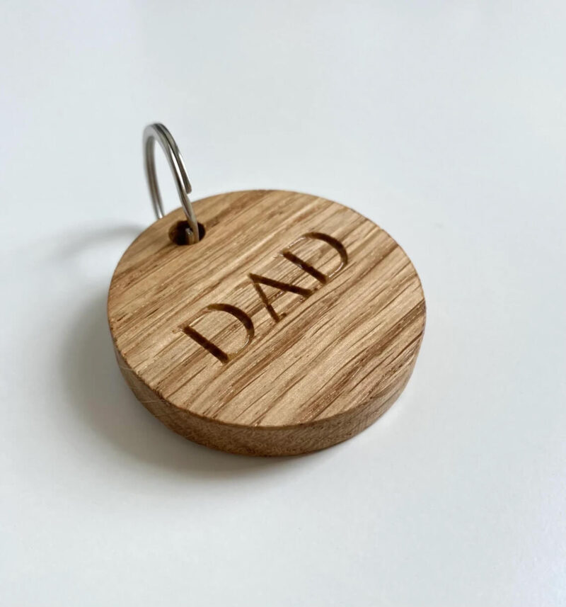 Our Little Red Barn | Oak Personalised Keyring