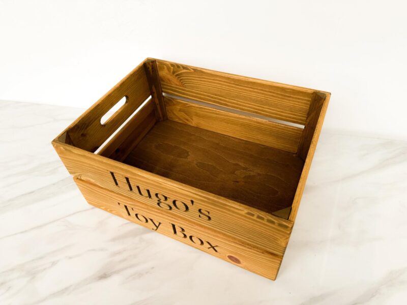 Personalised Pine Dog Toy Box - Image 2