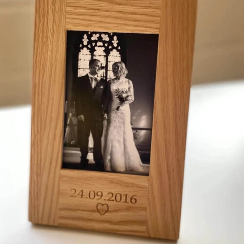 Our Little Red Barn | Engraved Oak Photo Frame