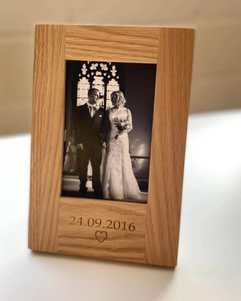 Our Little Red Barn | Engraved Oak Photo Frame