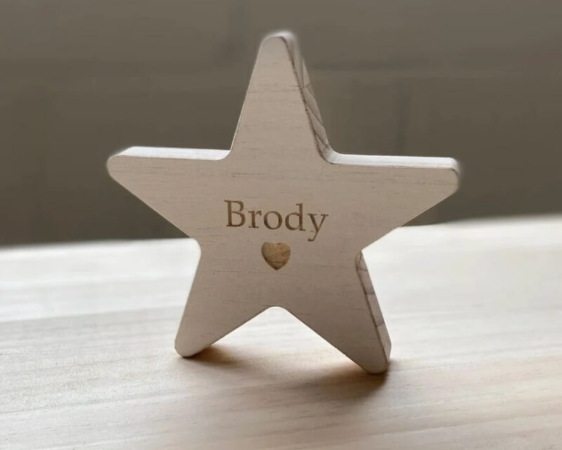 Our Little Red Barn | Engraved Wooden Star