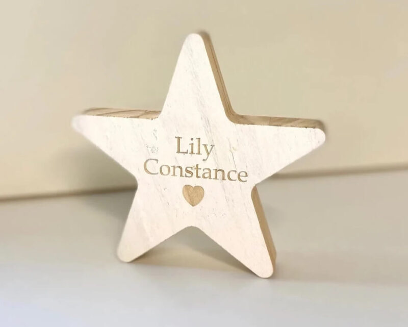 Our Little Red Barn | Engraved Wooden Star