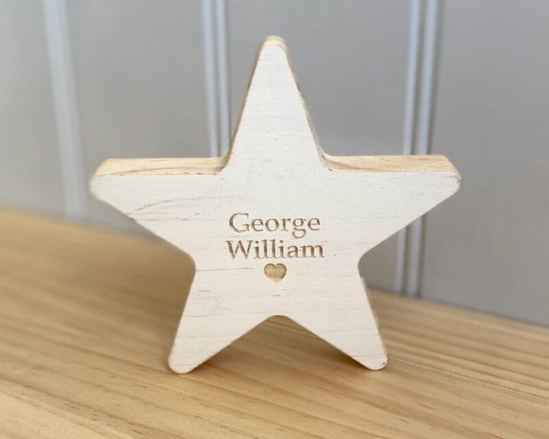 Our Little Red Barn | Engraved Wooden Star