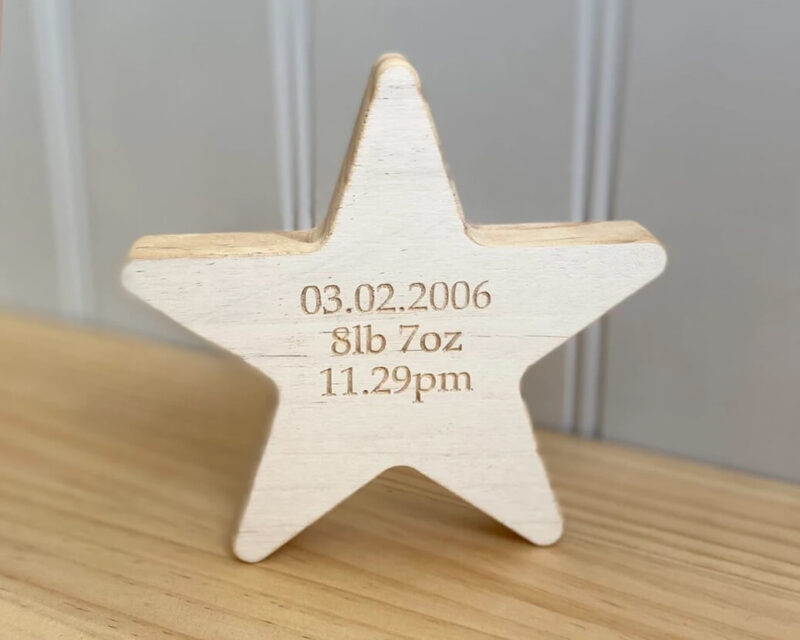 Our Little Red Barn | Engraved Wooden Star