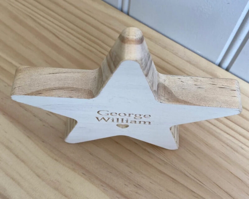 Our Little Red Barn | Engraved Wooden Star