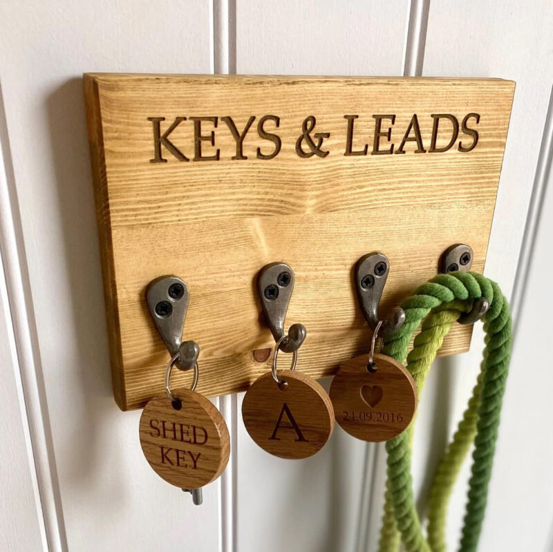 Our Little Red Barn | Keys Leads Engraved Key Rack