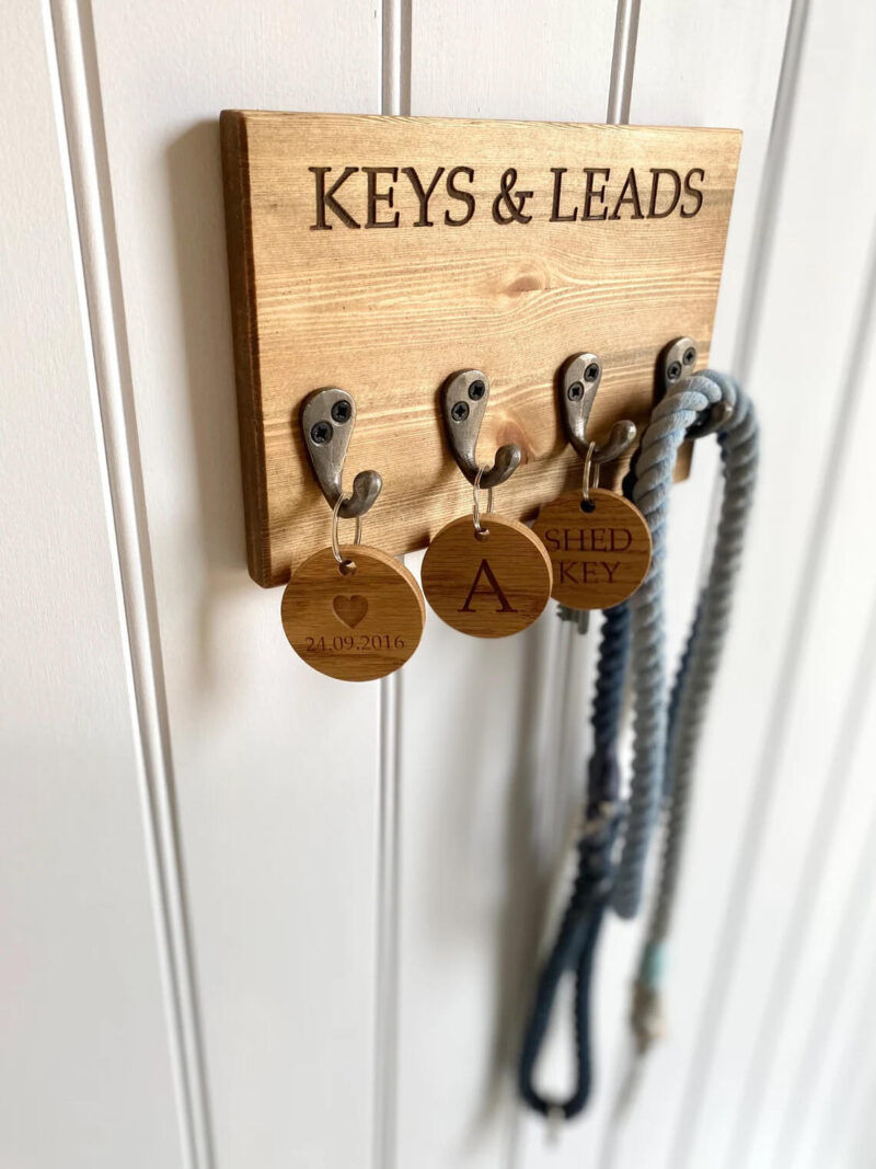 Our Little Red Barn | Keys Leads Engraved Key Rack