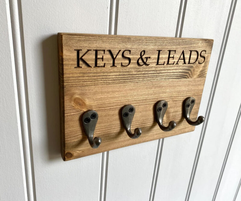 Our Little Red Barn | Keys Leads Engraved Key Rack