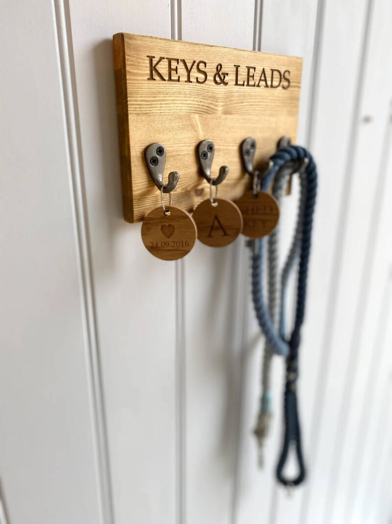 Our Little Red Barn | Keys Leads Engraved Key Rack