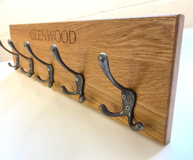 Our Little Red Barn | Oak Coat Hook Rail