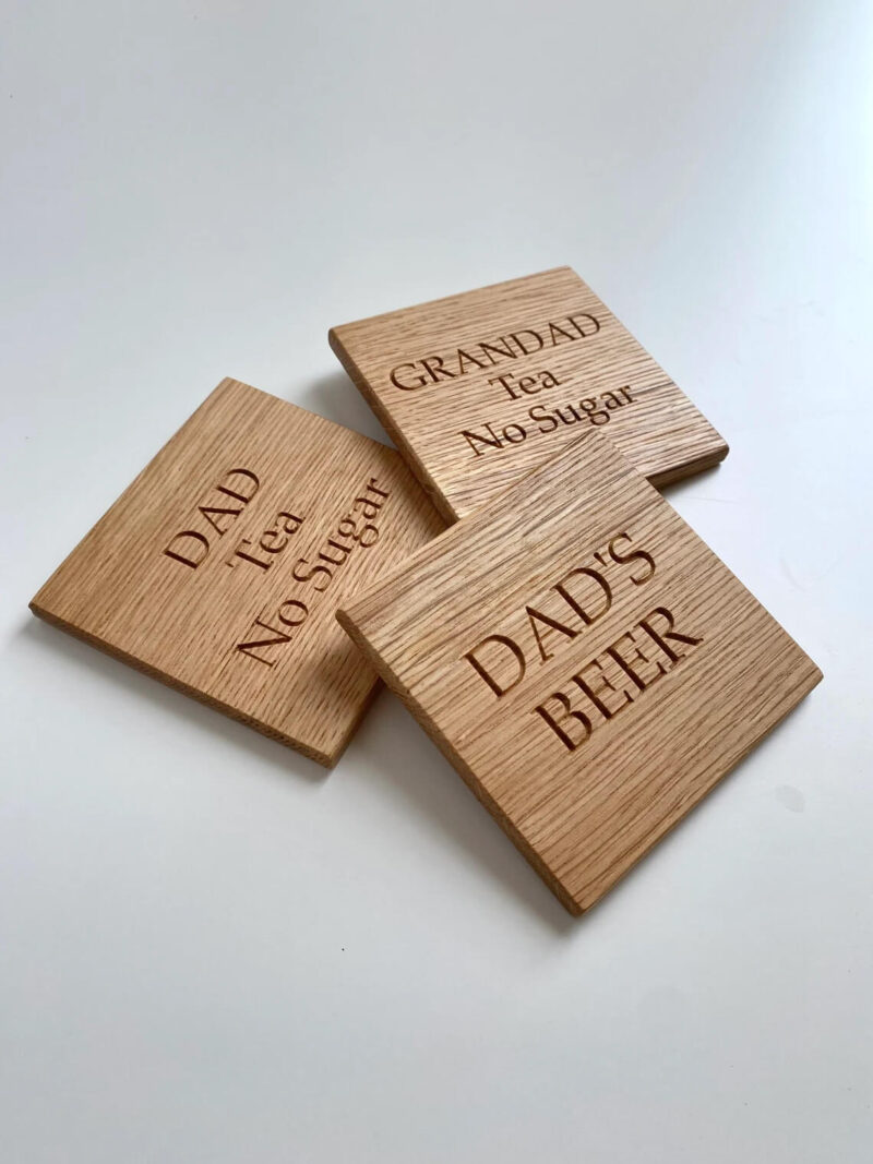 Oak Engraved Coasters - Image 6