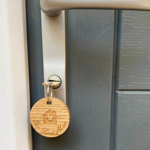 Our Little Red Barn | Oak First Home Keyring