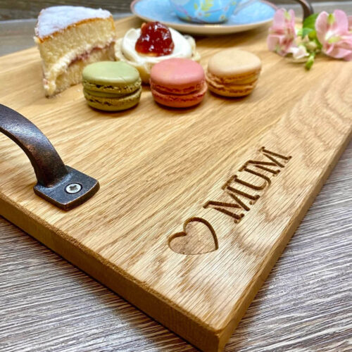 Our Little Red Barn | Oak Personalised Afternoon Tea Board