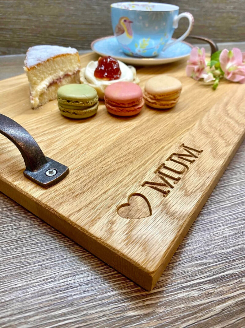 Our Little Red Barn | Oak Personalised Afternoon Tea Board