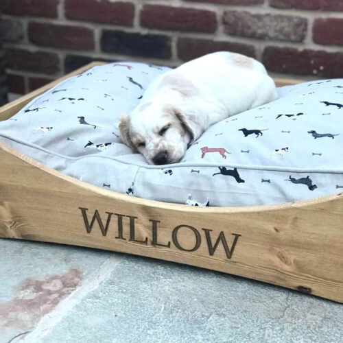 Our Little Red Barn | Personalised Pine Dog Bed