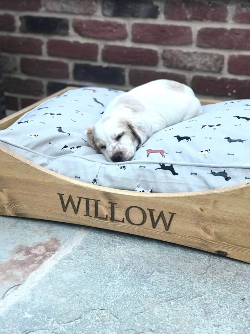 Our Little Red Barn | Personalised Pine Dog Bed