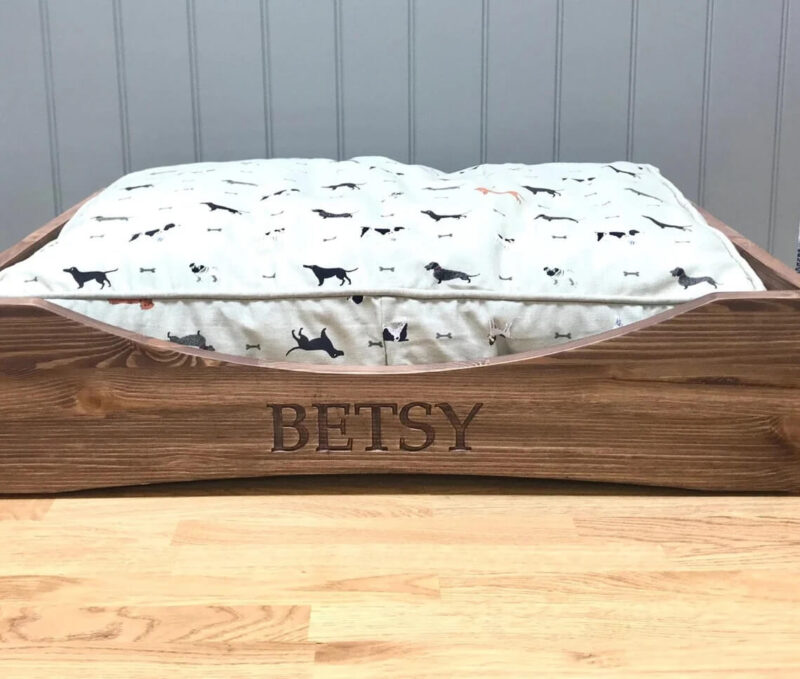 Our Little Red Barn | Personalised Pine Dog Bed