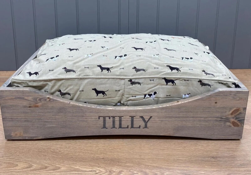 Our Little Red Barn | Personalised Pine Dog Bed