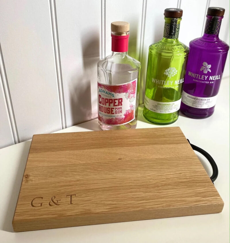 Our Little Red Barn | Solid Oak Gin Tonic Chopping Board