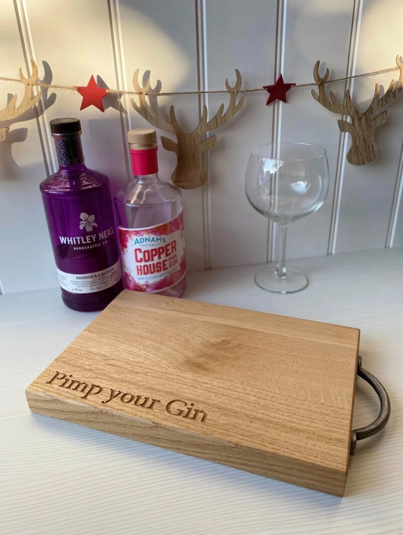 Our Little Red Barn | Solid Oak Gin Tonic Chopping Board