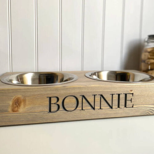 Our Little Red Barn | XL Personalised Dog Bowl Feeder