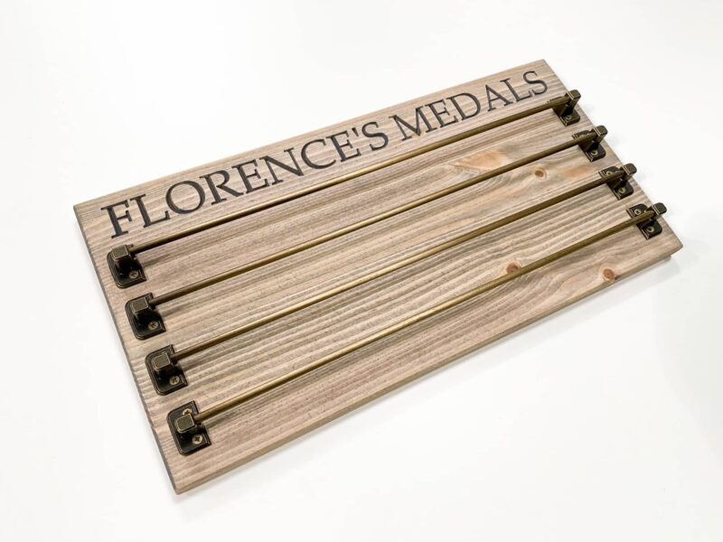 Personalised Pine Medal Display Rail - Image 4