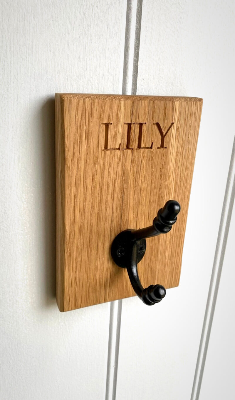 Personalised Oak Children's Hook - Image 3