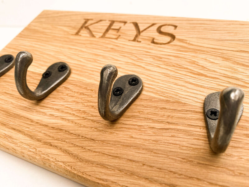 Solid Oak Key Rail - Image 5