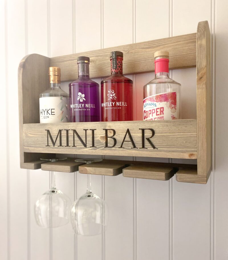 Personalised Pine Gin Bar - Image 4