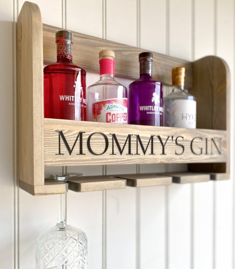 Personalised Pine Gin Bar - Image 5