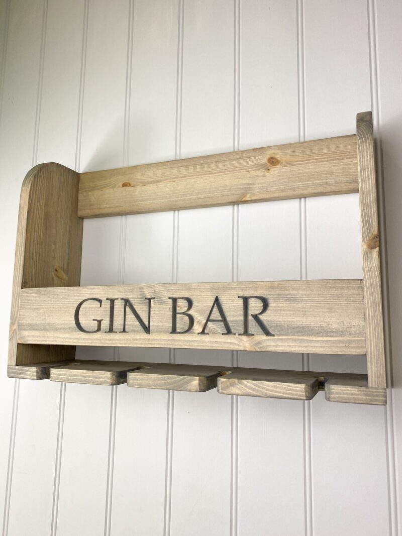 Personalised Pine Gin Bar - Image 6