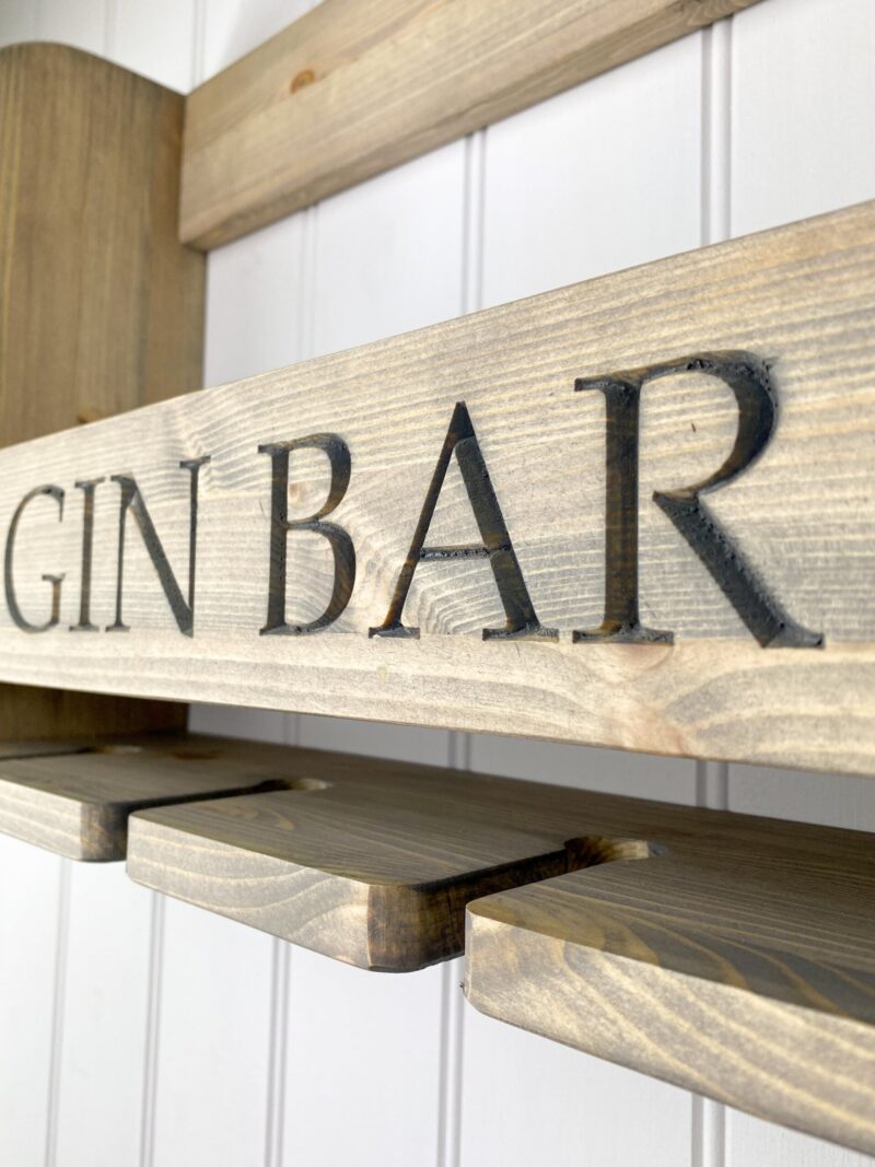 Personalised Pine Gin Bar - Image 7