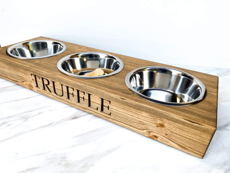 Personalised Double Dog Bowl Feeder Large - Image 2