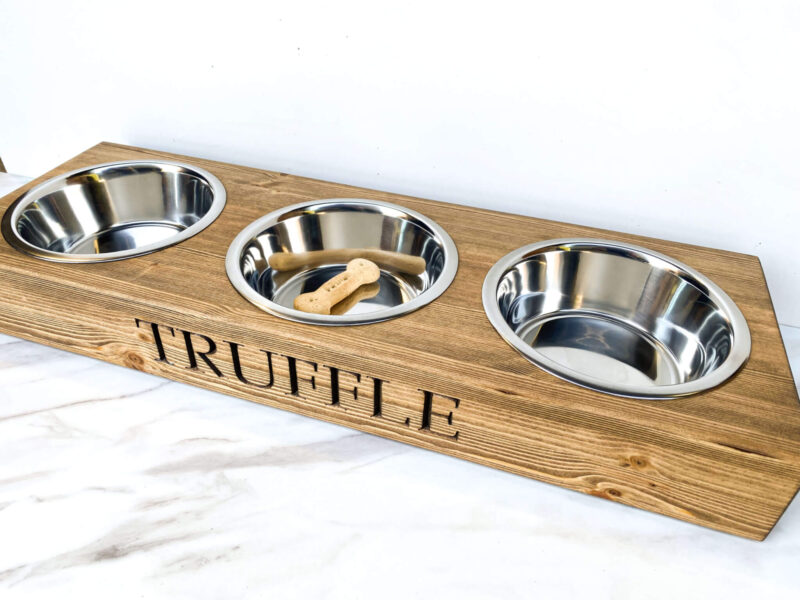 Personalised Double Dog Bowl Feeder Large - Image 4