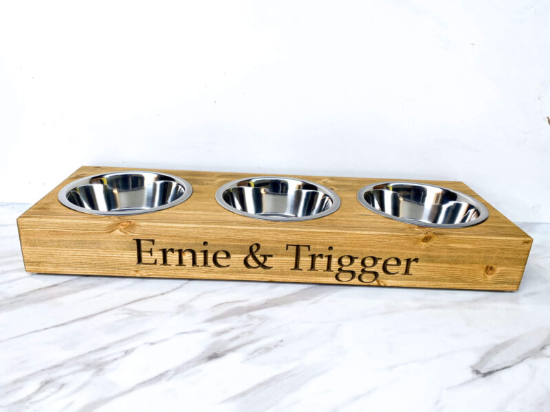 Personalised Double Dog Bowl Feeder Large - Image 7