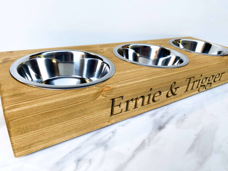 Personalised Double Dog Bowl Feeder Large - Image 9