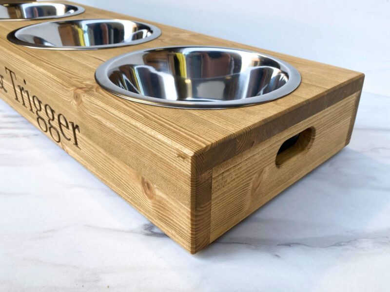 Personalised Double Dog Bowl Feeder Large - Image 10