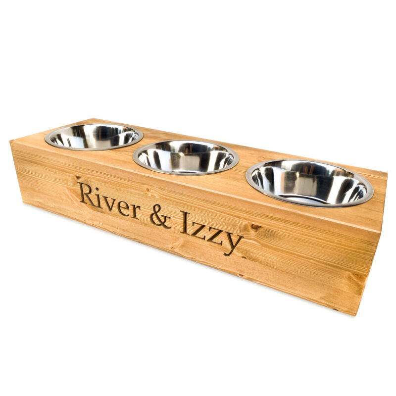 Personalised Double Dog Bowl Feeder Large - Image 12