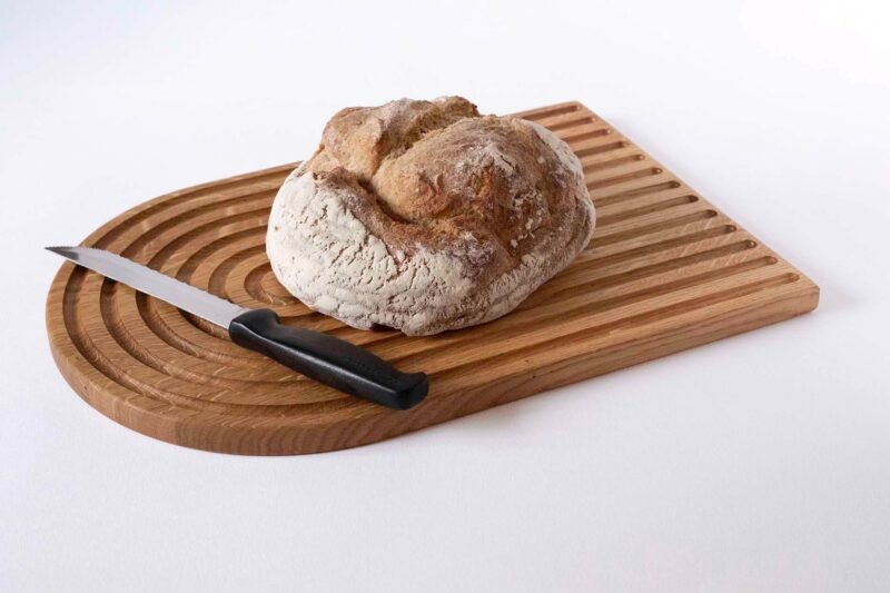 Solid Oak Rainbow Grooved Bread Board