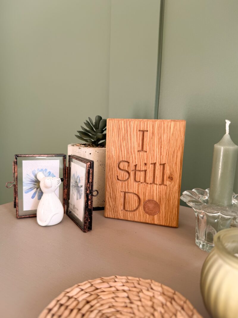 7 Year Copper Anniversary “I Still Do” 1p Plaque - Image 4