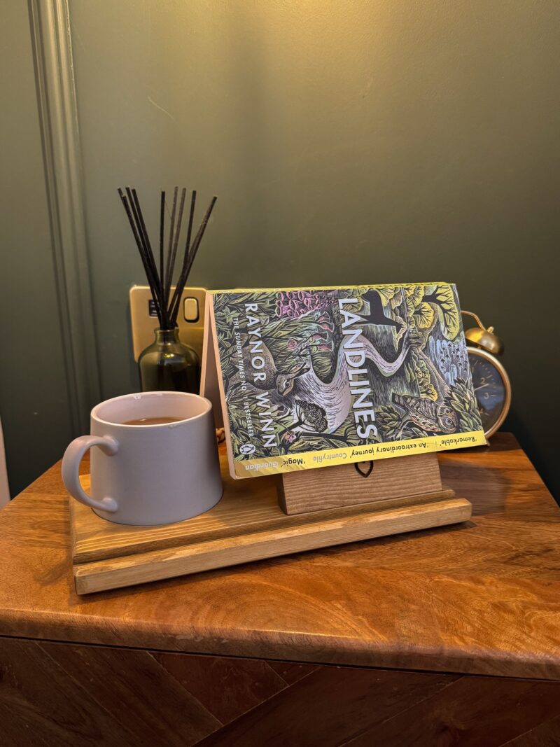 Pine Bedside Table Book Stand & Tea Holder - Image 6