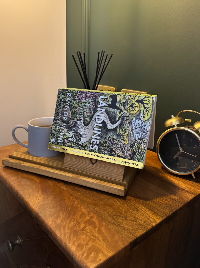 Pine Bedside Table Book Stand & Tea Holder - Image 3