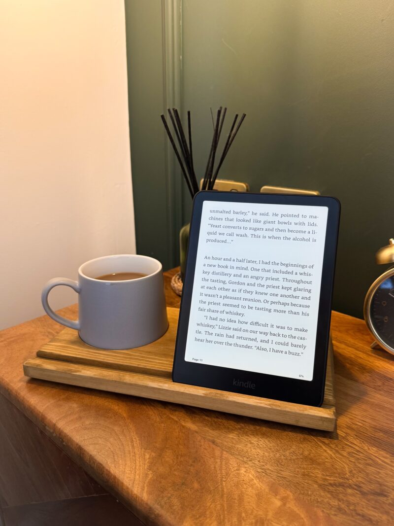 Pine Bedside Table Book Stand & Tea Holder - Image 15