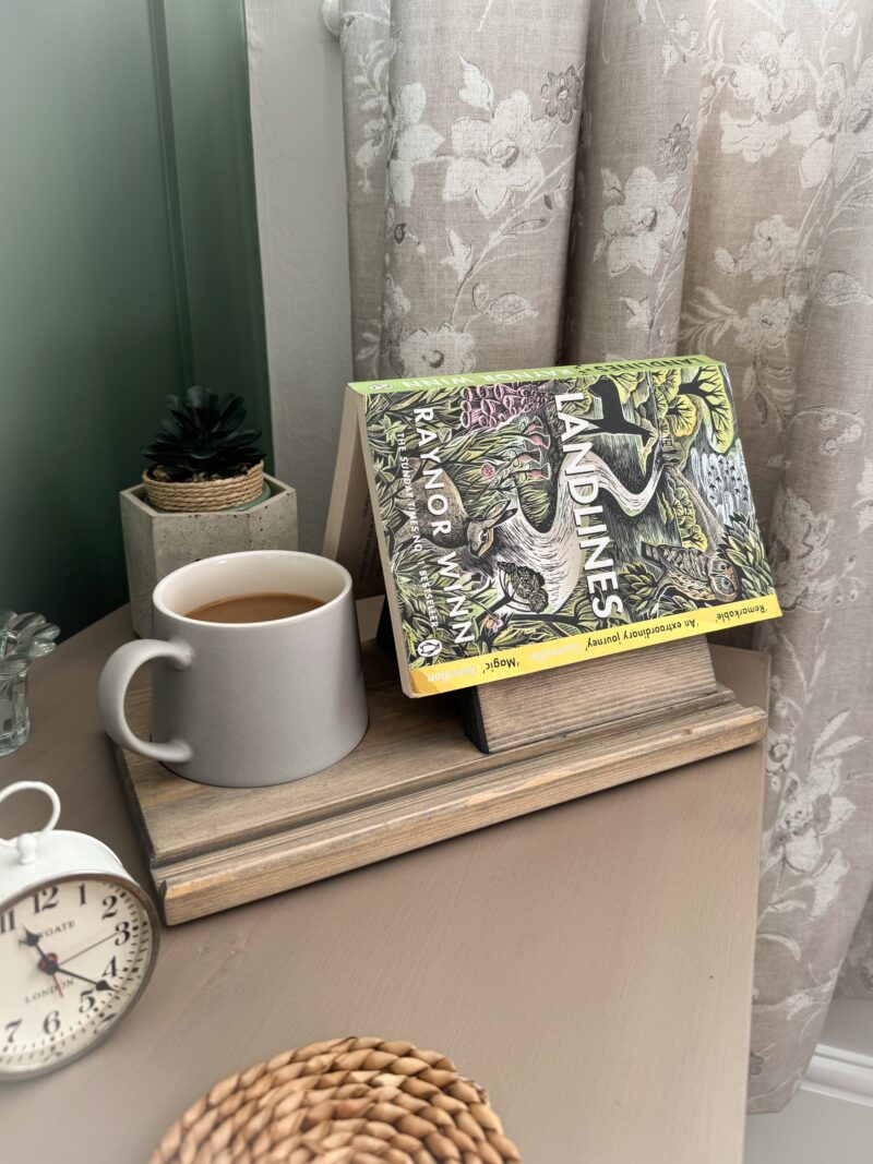 Pine Bedside Table Book Stand & Tea Holder - Image 11