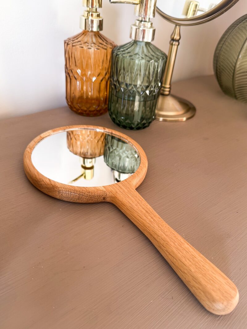 Solid Oak Personalised Hand Held Mirror - Image 8