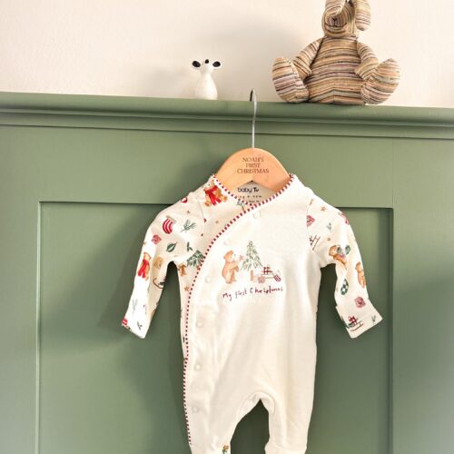 Personalised First Christmas Hanger | Wooden Baby Keepsake Gift | My 1st Christmas Outfit Display Hanger